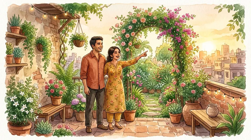Terrace Pe Chhupa Hua Green Scene